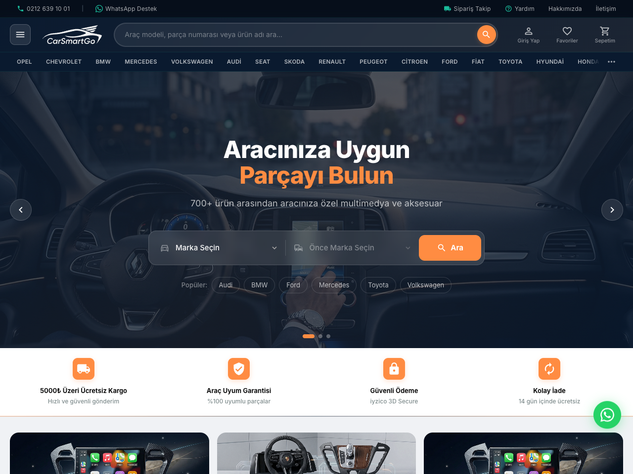 Car Smart Go E-Ticaret Sitesi Yazılımı - ENDLINE