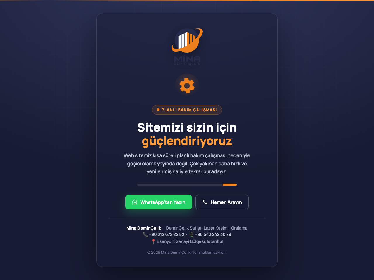 Mina Demir Çelik Fabrika Web Sitesi - ENDLINE