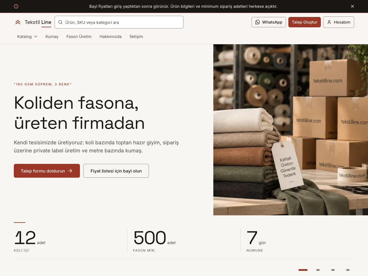 Tekstil Line Hazır Giyim ve Kumaş Üreticisi Web Sitesi - ENDLINE